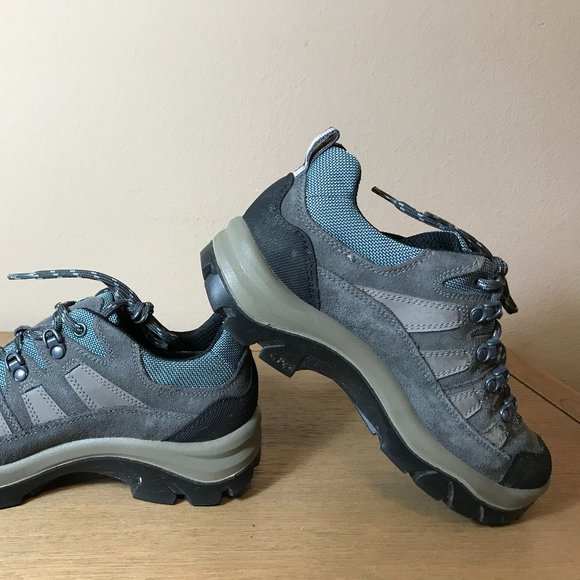 L.L.Bean Gore-Tex Hiking Shoes Vibram Soles Grey/Blue - Picture 4 of 8